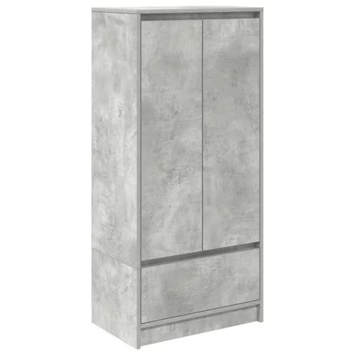 Betonszürke szerelt fa szekrény fiókkal 55,5x34x119,5 cm