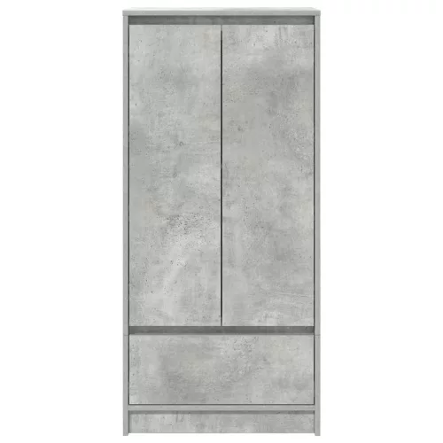 Betonszürke szerelt fa szekrény fiókkal 55,5x34x119,5 cm