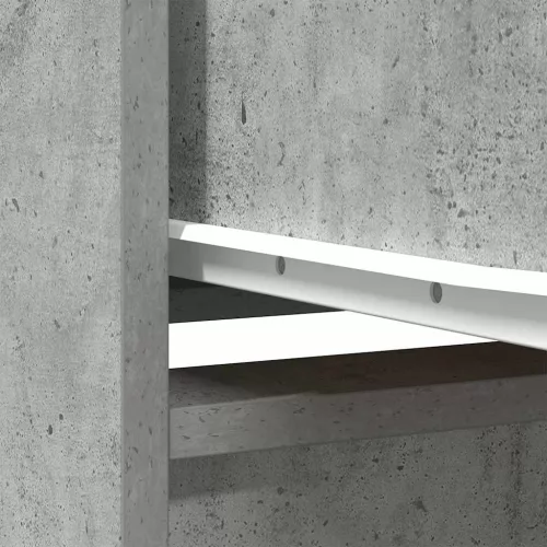 Betonszürke szerelt fa szekrény fiókkal 55,5x34x119,5 cm