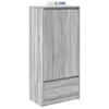 Szürke sonoma szerelt fa szekrény fiókkal 55,5x34x119,5 cm