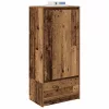 Antik fa szerelt fa szekrény fiókkal 55,5x34x119,5 cm