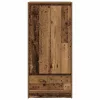 Antik fa szerelt fa szekrény fiókkal 55,5x34x119,5 cm