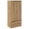 Kézműves tölgy szerelt fa szekrény fiókkal 55,5x34x119,5 cm