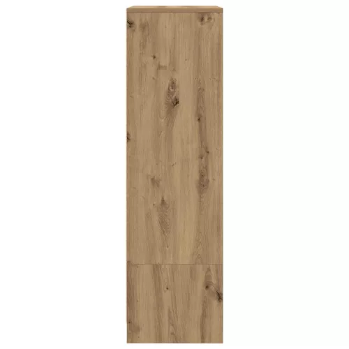 Kézműves tölgy szerelt fa szekrény fiókkal 55,5x34x119,5 cm