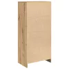 Kézműves tölgy szerelt fa szekrény fiókkal 55,5x34x119,5 cm