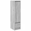 Szürke sonoma szerelt fa magasszekrény 29,5x34x119,5 cm