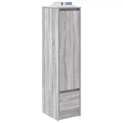 Szürke sonoma szerelt fa magasszekrény 29,5x34x119,5 cm