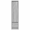 Szürke sonoma szerelt fa magasszekrény 29,5x34x119,5 cm