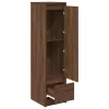 Barna tölgy szerelt fa magasszekrény 29,5x34x119,5 cm