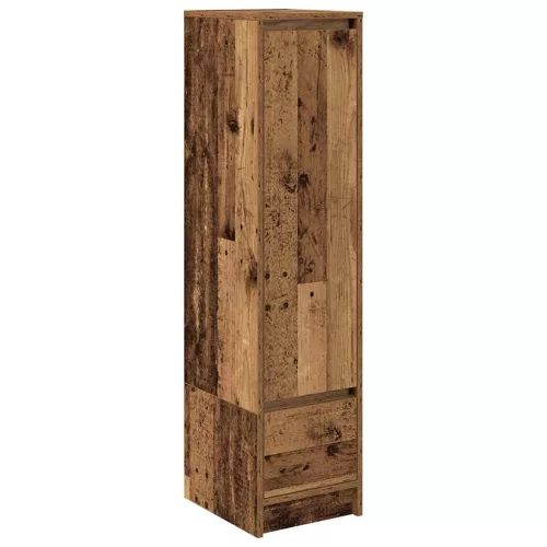 Antik fa színű szerelt fa magasszekrény 29,5x34x119,5 cm