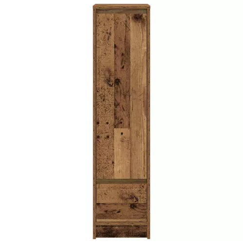 Antik fa színű szerelt fa magasszekrény 29,5x34x119,5 cm