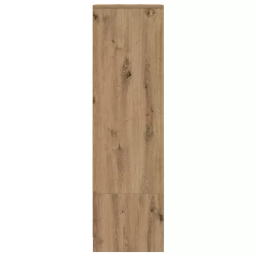 Kézműves tölgy szerelt fa magasszekrény 29,5x34x119,5 cm