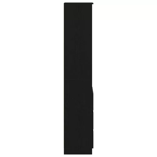 Fekete tölgy szerelt fa magasszekrény 37,5x35x180 cm