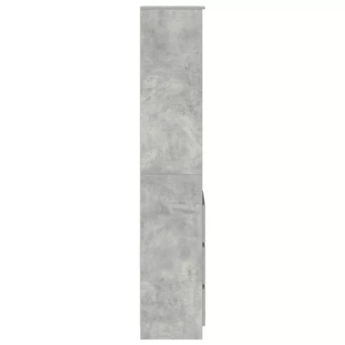 Betonszürke szerelt fa magasszekrény 37,5x35x180 cm