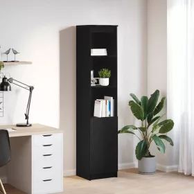 Fekete tölgy szerelt fa magasszekrény 37,5x35x180 cm