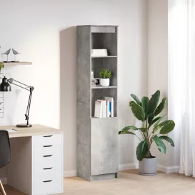 Betonszürke szerelt fa magasszekrény 37,5x35x180 cm