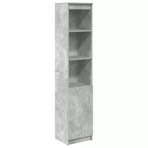 Betonszürke szerelt fa magasszekrény 37,5x35x180 cm