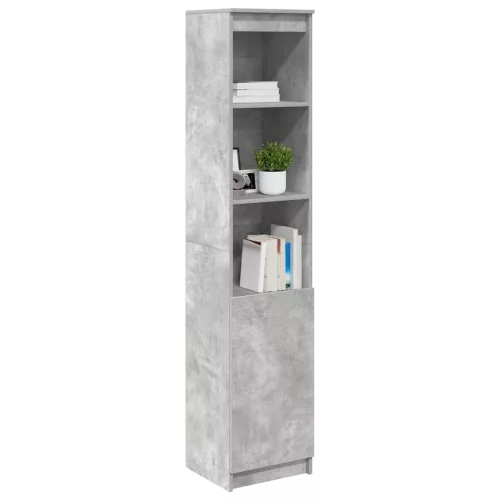 Betonszürke szerelt fa magasszekrény 37,5x35x180 cm