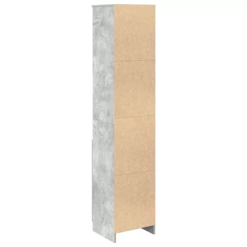 Betonszürke szerelt fa magasszekrény 37,5x35x180 cm