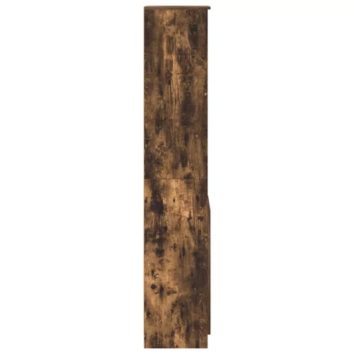 Füstös tölgy színű szerelt fa magasszekrény 37,5x35x180 cm
