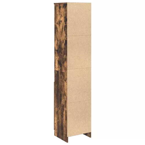 Füstös tölgy színű szerelt fa magasszekrény 37,5x35x180 cm