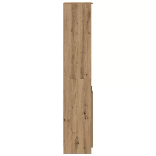Kézműves tölgy színű szerelt fa magasszekrény 37,5x35x180 cm