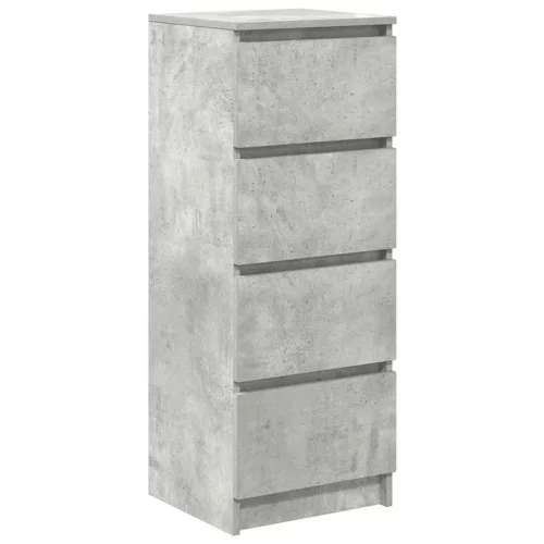 Betonszürke szerelt fa tálalószekrény 37,5x35x99 cm
