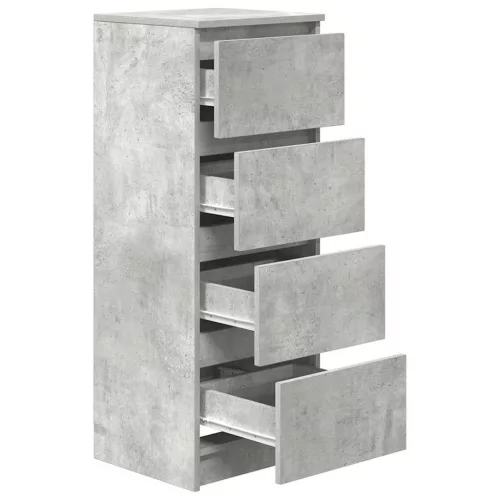 Betonszürke szerelt fa tálalószekrény 37,5x35x99 cm