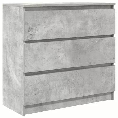 Betonszürke szerelt fa tálalószekrény 80x35x76 cm
