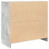 Betonszürke szerelt fa tálalószekrény 80x35x76 cm