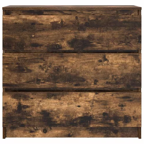 Füstös tölgy színű szerelt fa tálalószekrény 80x35x76 cm