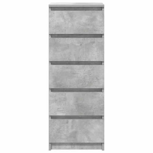 Betonszürke szerelt fa tálalószekrény fiókos 37,5x35x99 cm