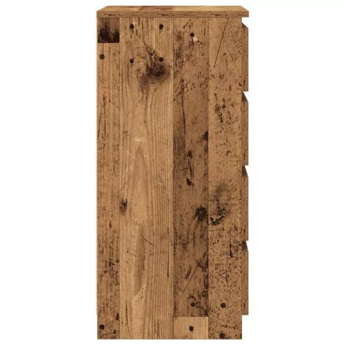 Antik fa szerelt fa tálalószekrény fiókos 37,5x35x99 cm
