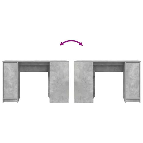 Betonszürke forgácslap íróasztal 120x42x76 cm