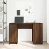 Barna tölgyszínű szerelt fa íróasztal 120x42x76 cm