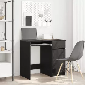 Fekete tölgy forgácslap íróasztal 86x49x76 cm