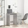 Betonszürke forgácslap íróasztal 86x49x76 cm