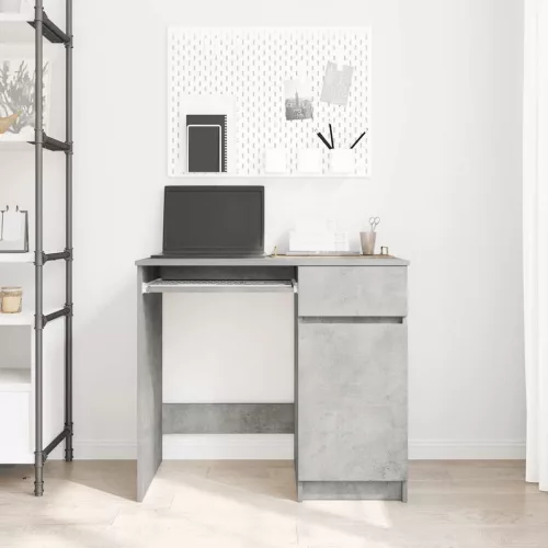 Betonszürke forgácslap íróasztal 86x49x76 cm