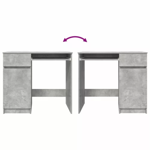 Betonszürke forgácslap íróasztal 86x49x76 cm