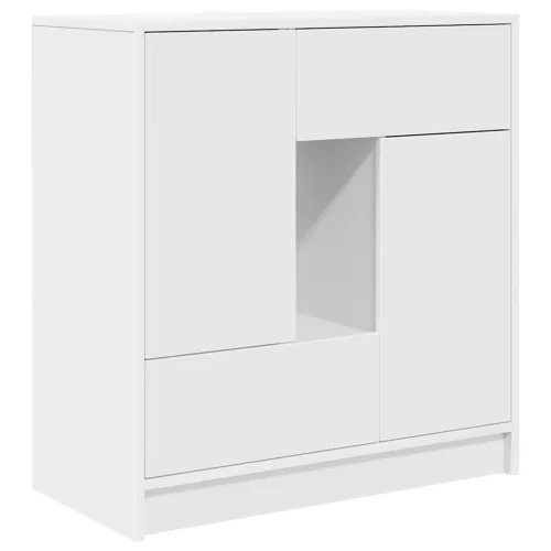 Fehér komód fiókokkal és ajtókkal 70,5x34x74,5 cm