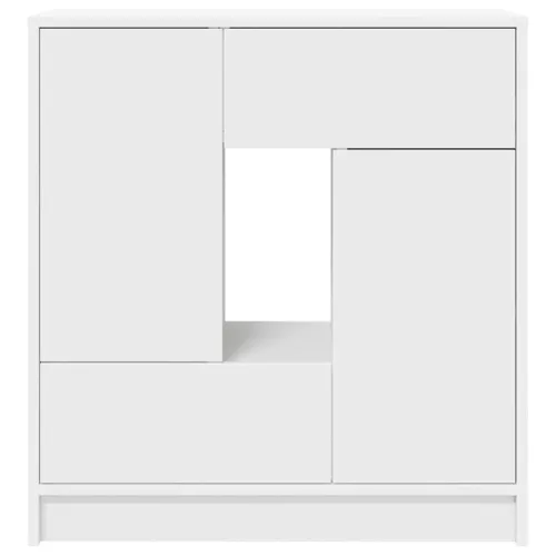Fehér komód fiókokkal és ajtókkal 70,5x34x74,5 cm