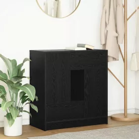   Fekete tölgy komód fiókokkal és ajtókkal 70,5x34x74,5 cm