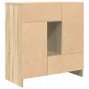 Sonoma tölgy komód fiókokkal és ajtókkal 70,5x34x74,5 cm