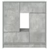 Betonszürke komód fiókokkal és ajtókkal 70,5x34x74,5 cm