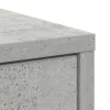 Betonszürke komód fiókokkal és ajtókkal 70,5x34x74,5 cm