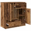 Antik fa komód fiókokkal és ajtókkal 70,5x34x74,5 cm