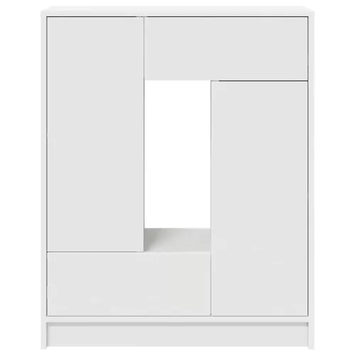 Fehér komód fiókokkal és ajtókkal 73x31x90 cm