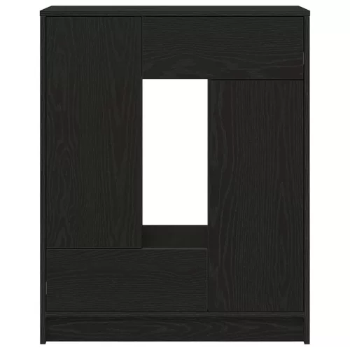 Fekete tölgy komód fiókokkal és ajtókkal 73x31x90 cm