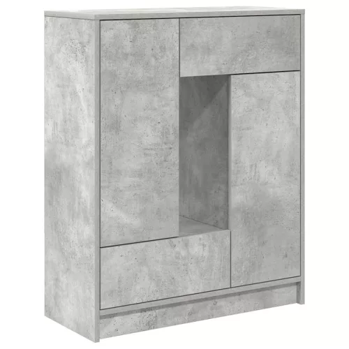 Betonszürke komód fiókokkal és ajtókkal 73x31x90 cm