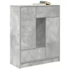 Betonszürke komód fiókokkal és ajtókkal 73x31x90 cm